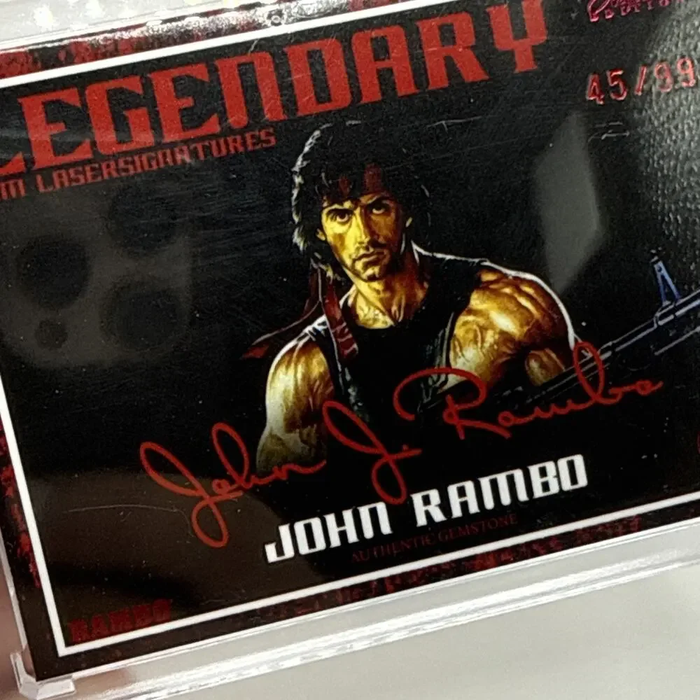 John RAMBO Keepsake Edition Gem Laser Signature AUTO /99 Rare Collectible Card